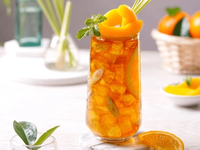 Công thức trà cam đào sả – đồ uống giải nhiệt cực hút khách