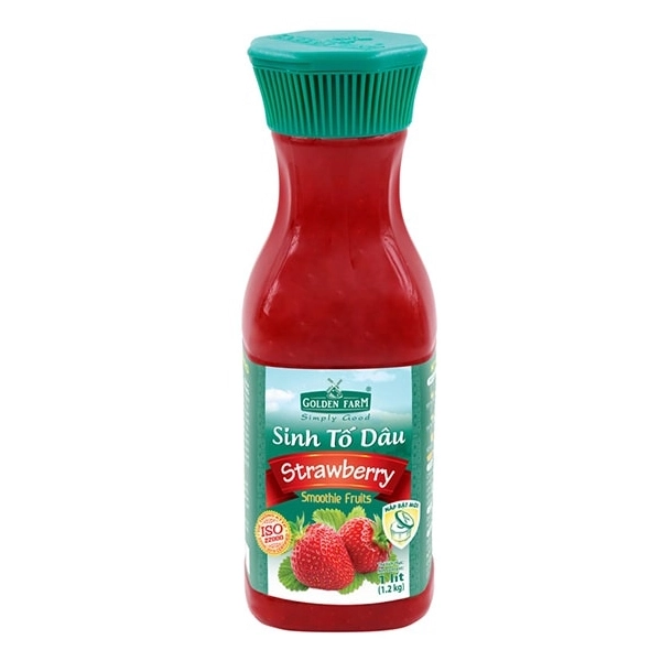 Sinh tố Golden Farm chai 1000ml -Dâu
